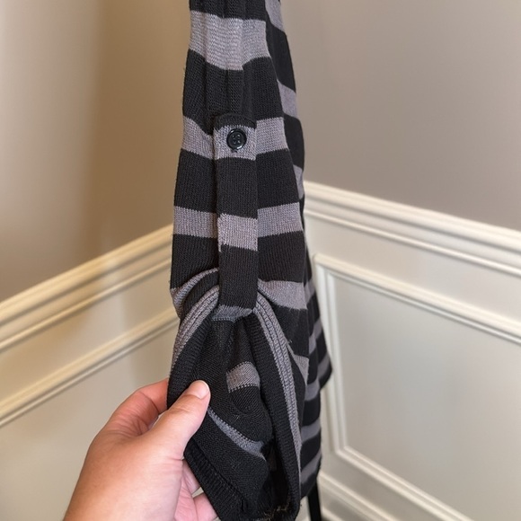 INC international concepts black and gray striped cowl neck sweater size 2X - Picture 4 of 8